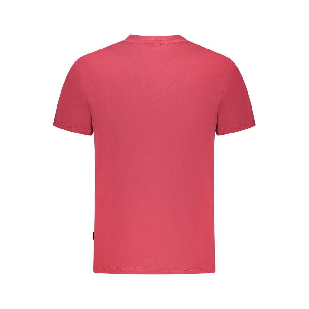 Napapijri Rotes Herren-T-Shirt aus Baumwolle