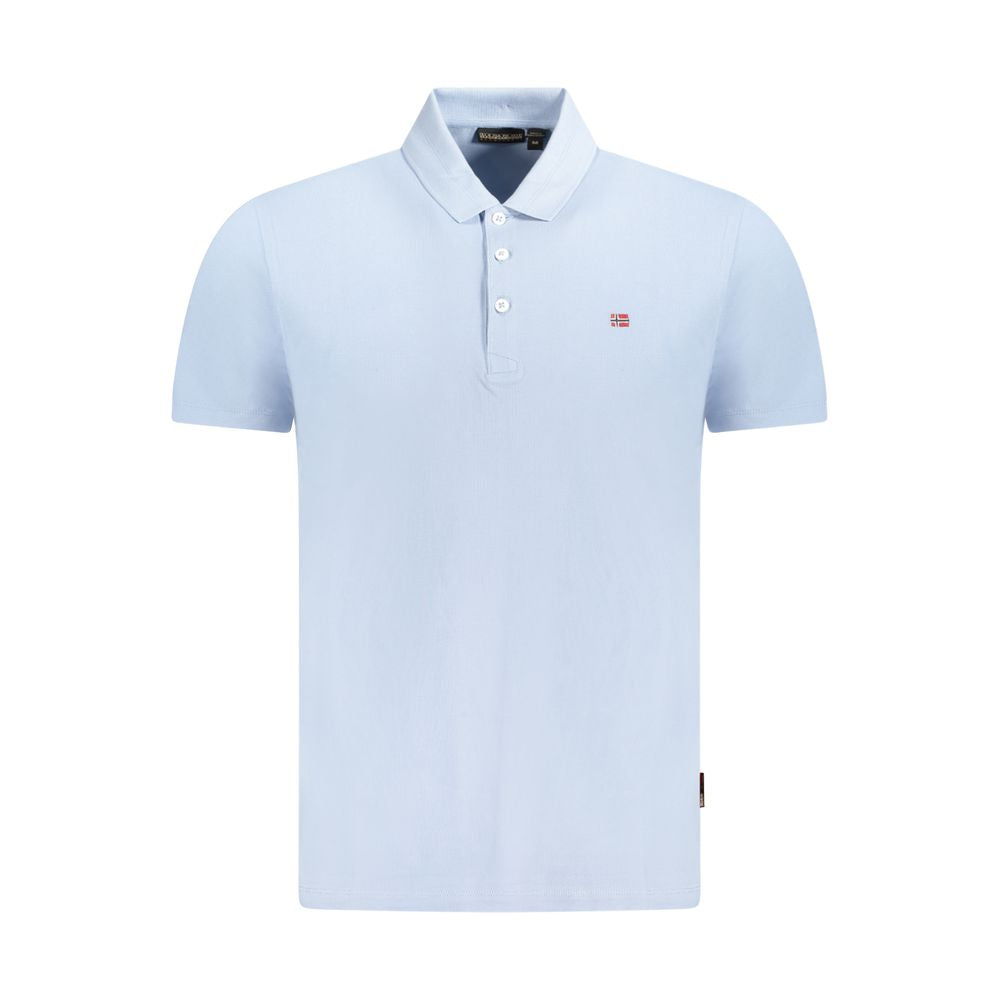 Napapijri Hellblaues Poloshirt aus Baumwolle für Herren