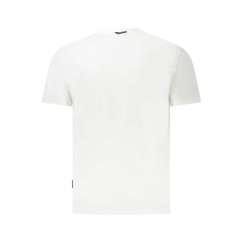 Napapijri Weißes Herren-T-Shirt aus Baumwolle