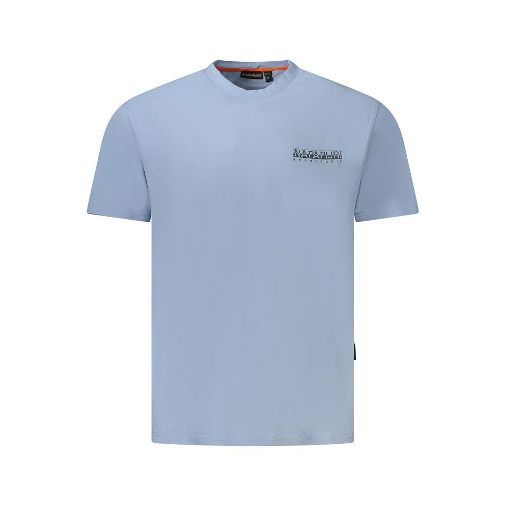 Napapijri Hellblaues Herren-T-Shirt aus Baumwolle