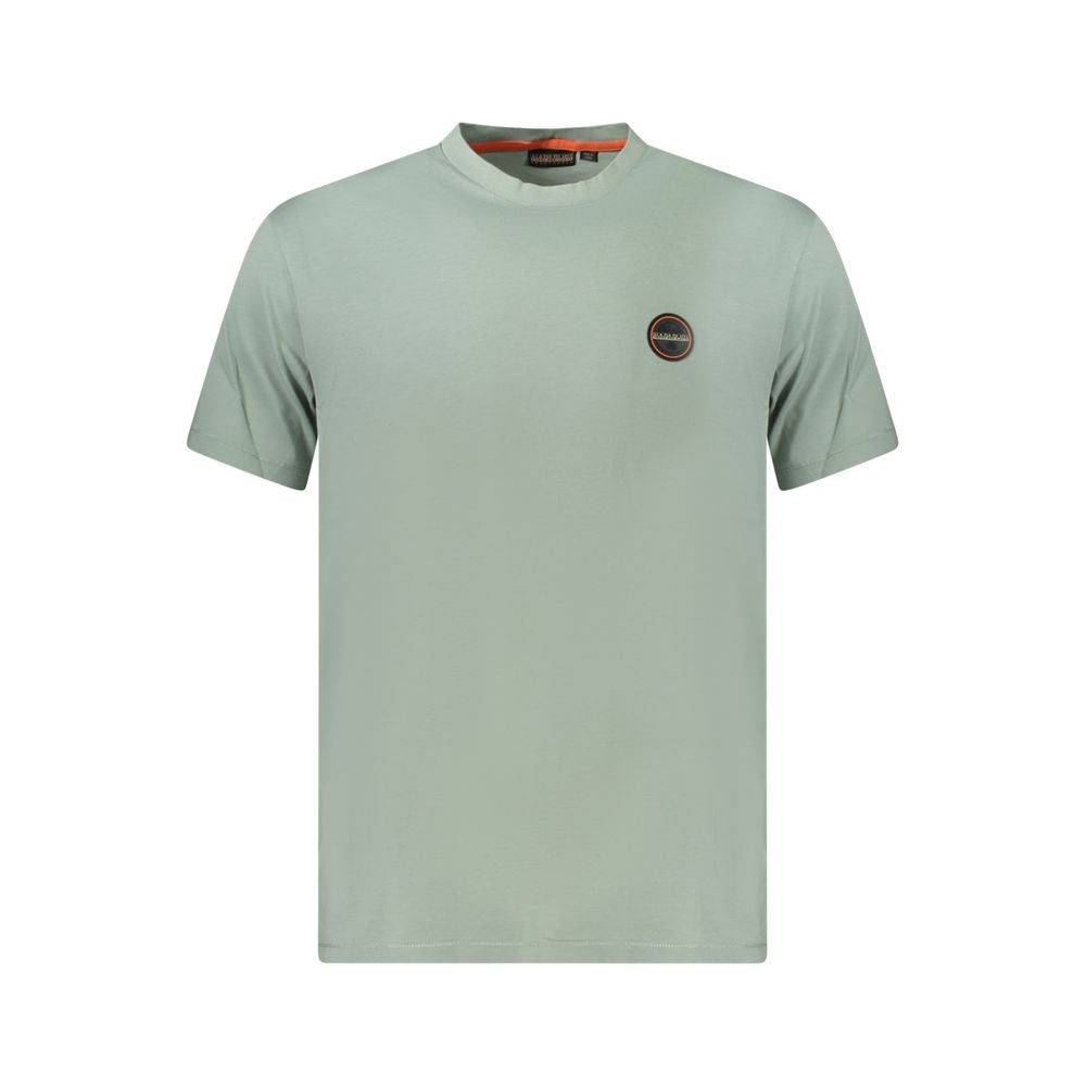 Napapijri Grünes Herren-T-Shirt aus Baumwolle