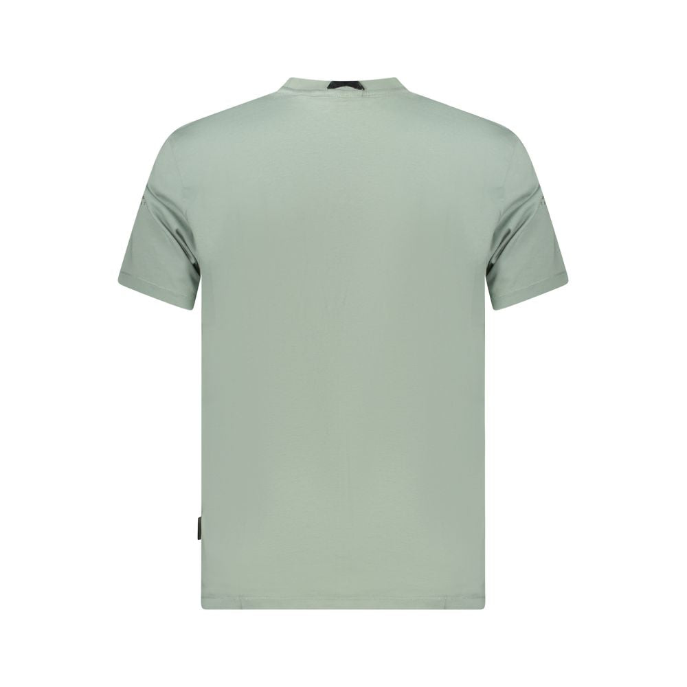 Napapijri Grünes Herren-T-Shirt aus Baumwolle