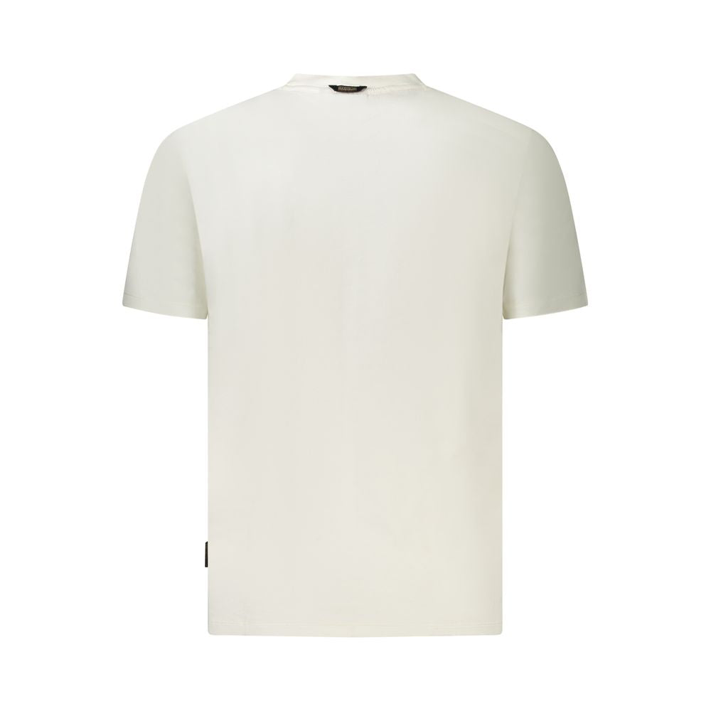 Napapijri Weißes Herren-T-Shirt aus Baumwolle