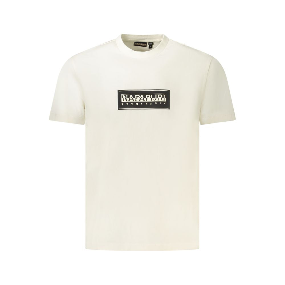 Napapijri Weißes Herren-T-Shirt aus Baumwolle