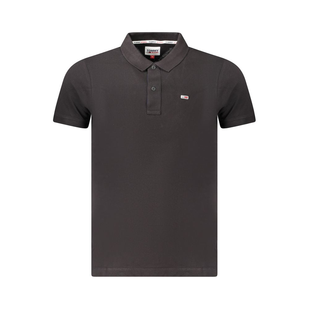 Tommy Hilfiger – Schwarzes Poloshirt aus Baumwolle für Herren