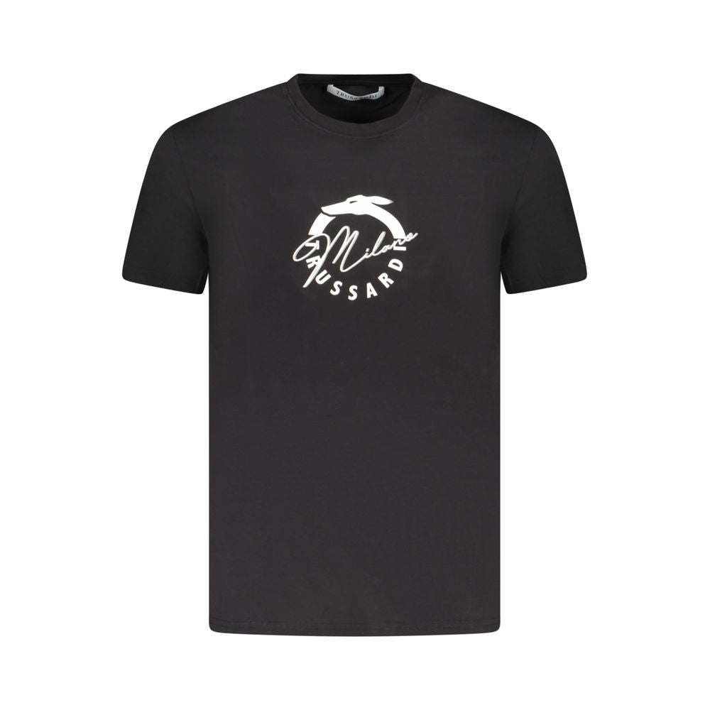 Trussardi Schwarzes Herren-T-Shirt aus Baumwolle