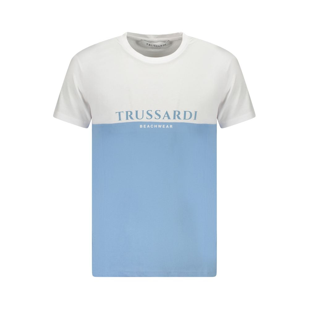 Trussardi Hellblaues Herren-T-Shirt aus Baumwolle