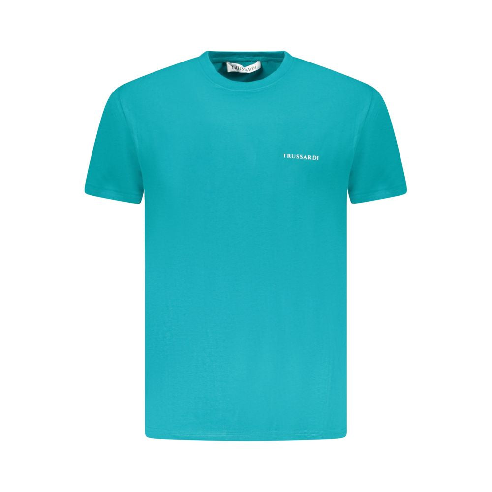 Trussardi Hellblaues Herren-T-Shirt aus Baumwolle