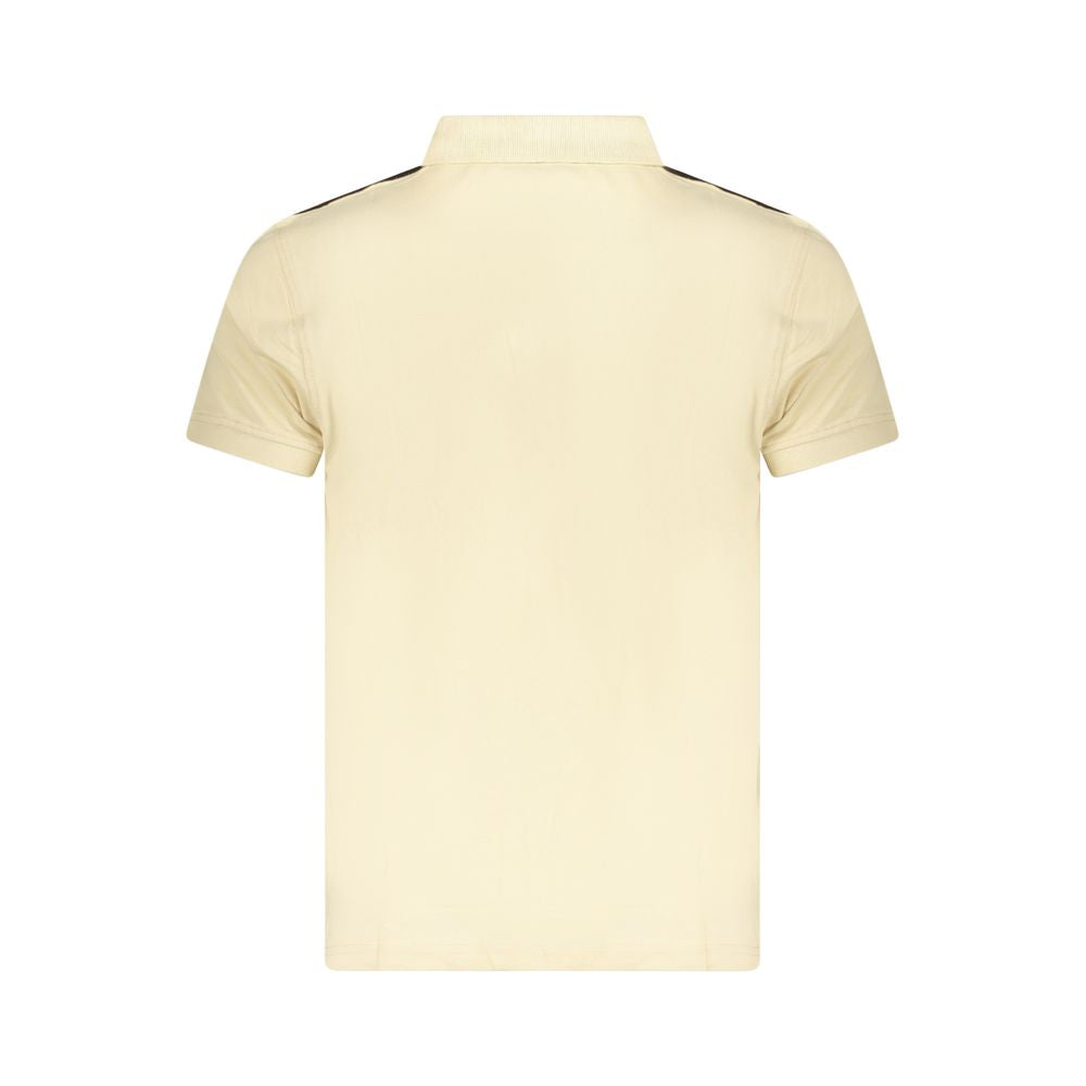 Tricou polo pentru bărbați Cavalli Class bej din bumbac