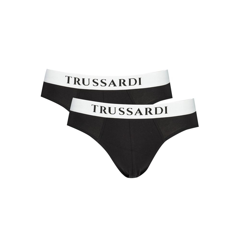 Trussardi Herren-Unterwäscheset aus schwarzer Baumwolle
