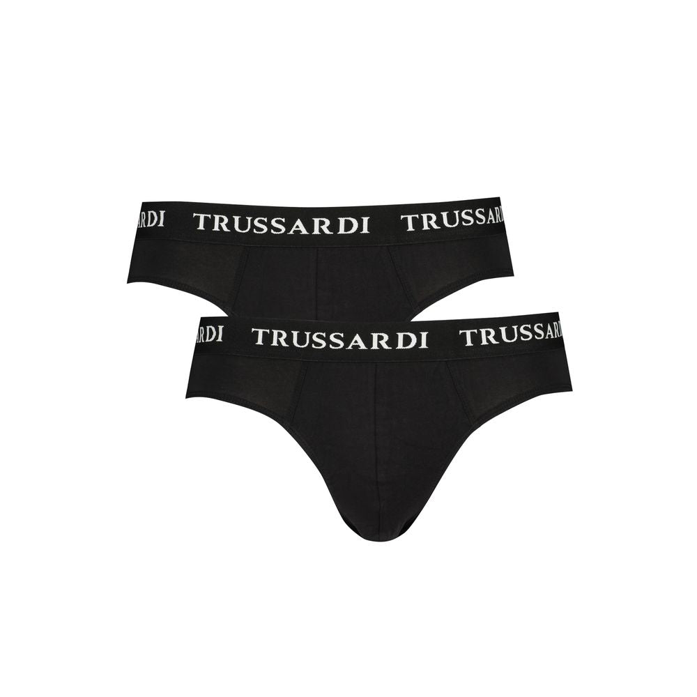 Trussardi Herren-Unterwäscheset aus schwarzer Baumwolle