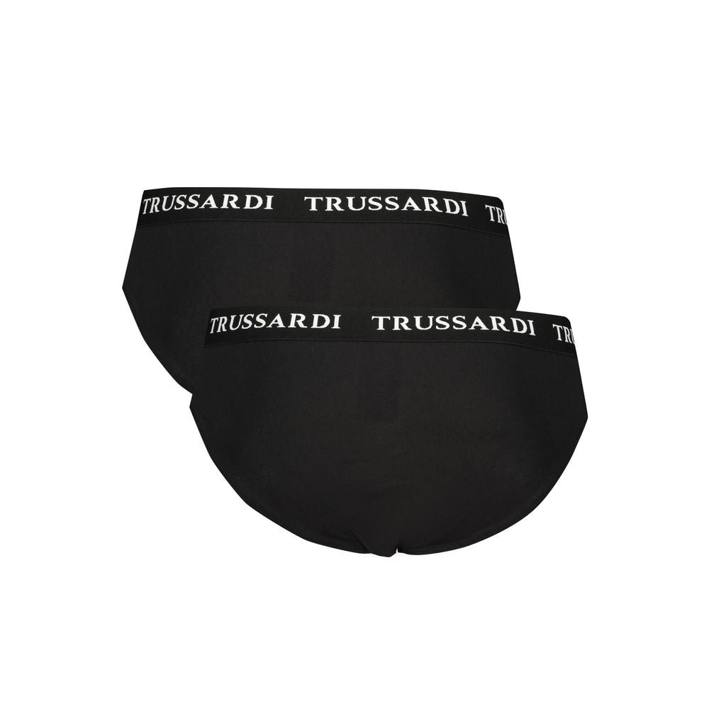 Trussardi Herren-Unterwäscheset aus schwarzer Baumwolle