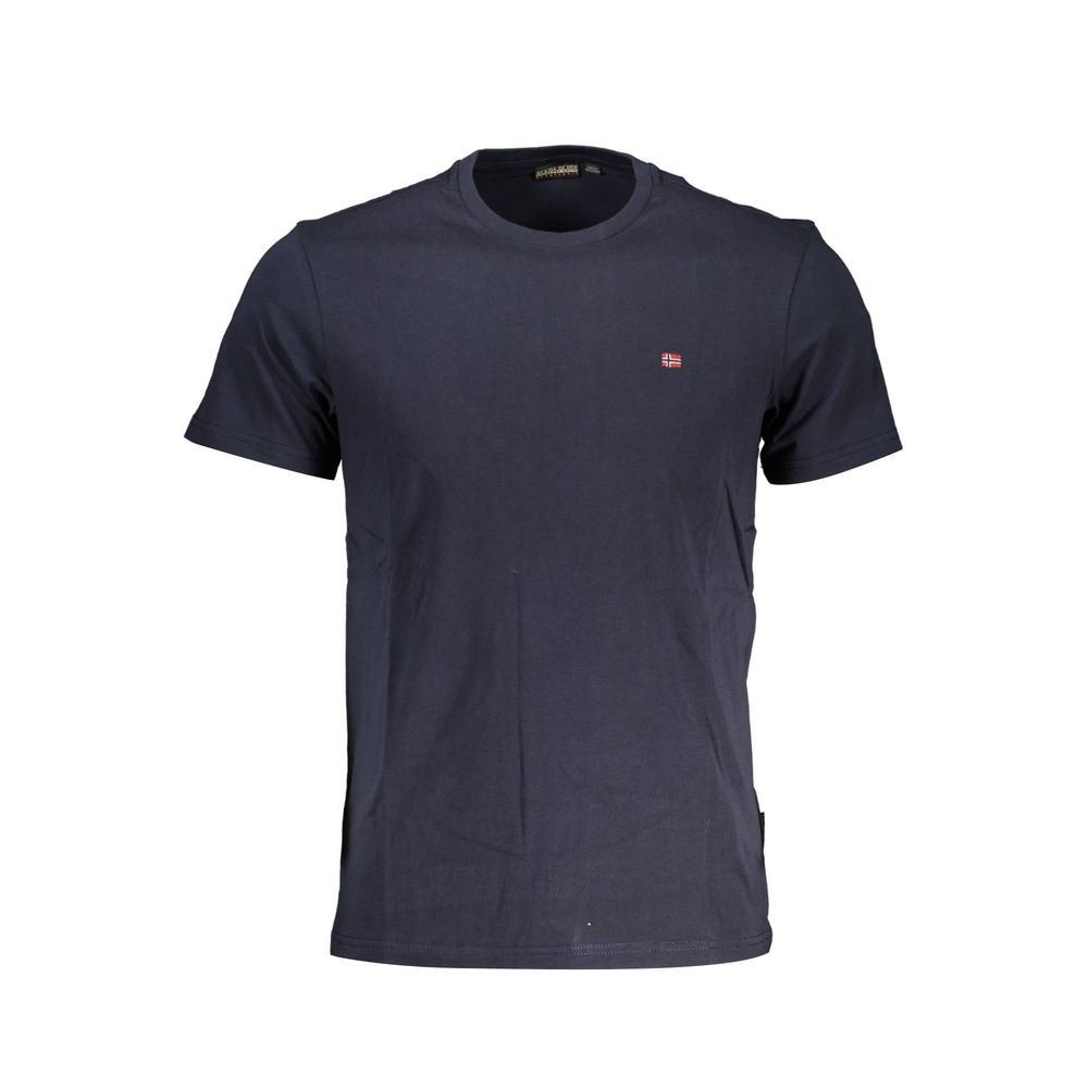 Napapijri Blaues Herren-T-Shirt aus Baumwolle