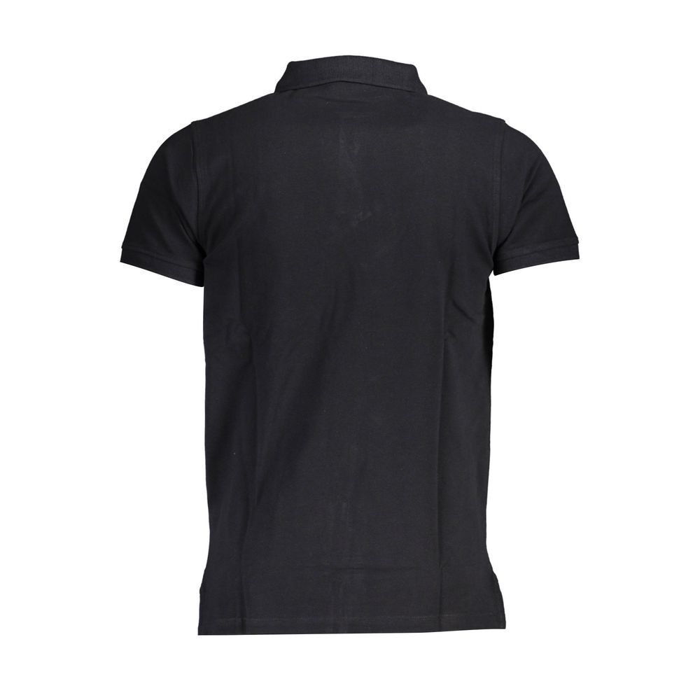 Tricou polo negru din bumbac pentru bărbați, Norway 1963