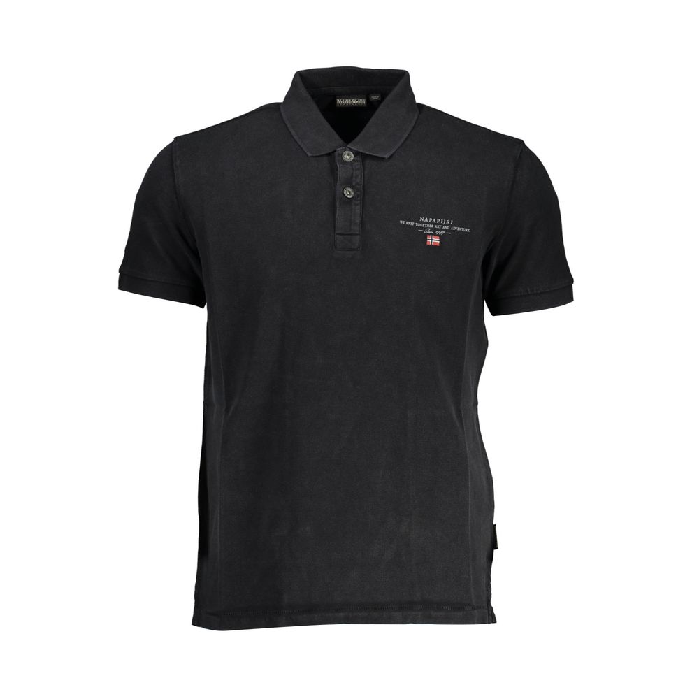 Napapijri Schwarzes Poloshirt aus Baumwolle für Herren
