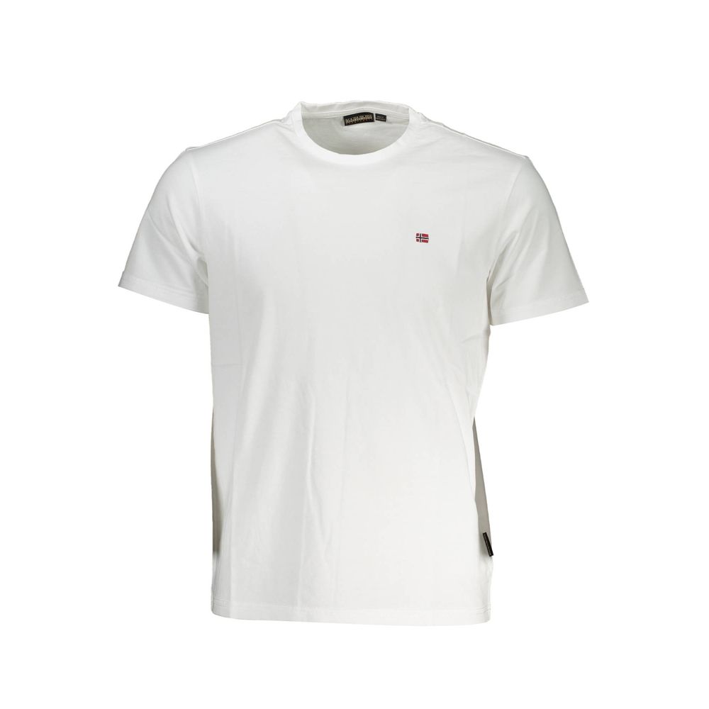 Napapijri Weißes Herren-T-Shirt aus Baumwolle