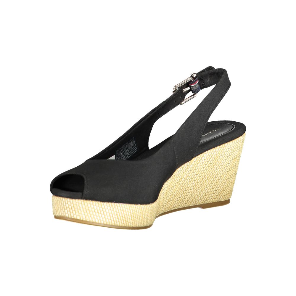 Sandale damă Tommy Hilfiger din piele neagră