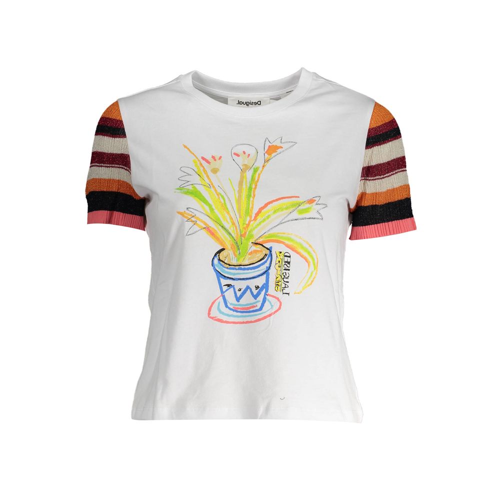 Desigual Bluză albă din bumbac pentru femei