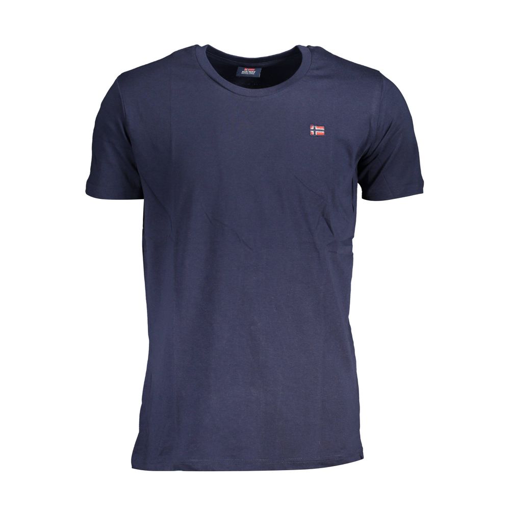 Tricou bărbătesc albastru din bumbac Norvegia 1963
