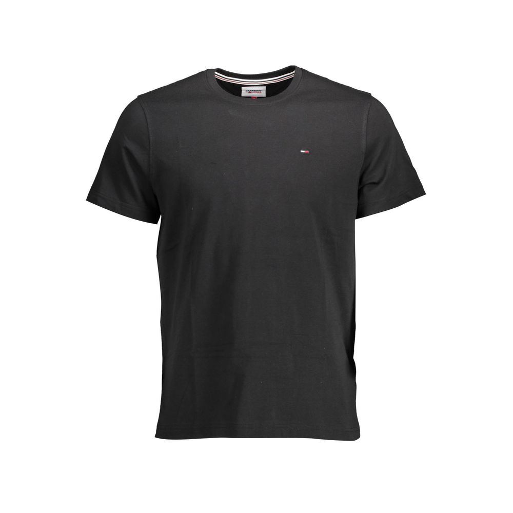 Tricou Tommy Hilfiger negru din bumbac organic pentru bărbați