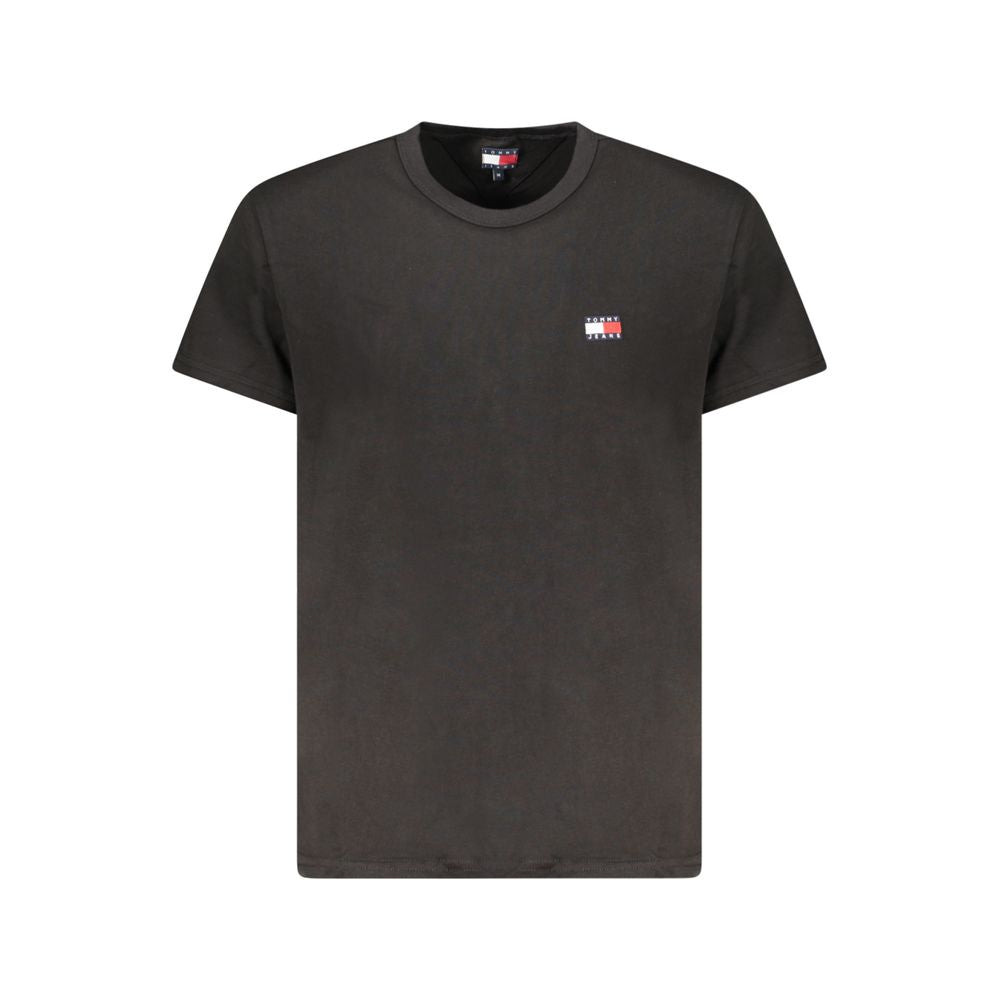 Tricou Tommy Hilfiger negru din bumbac pentru bărbați