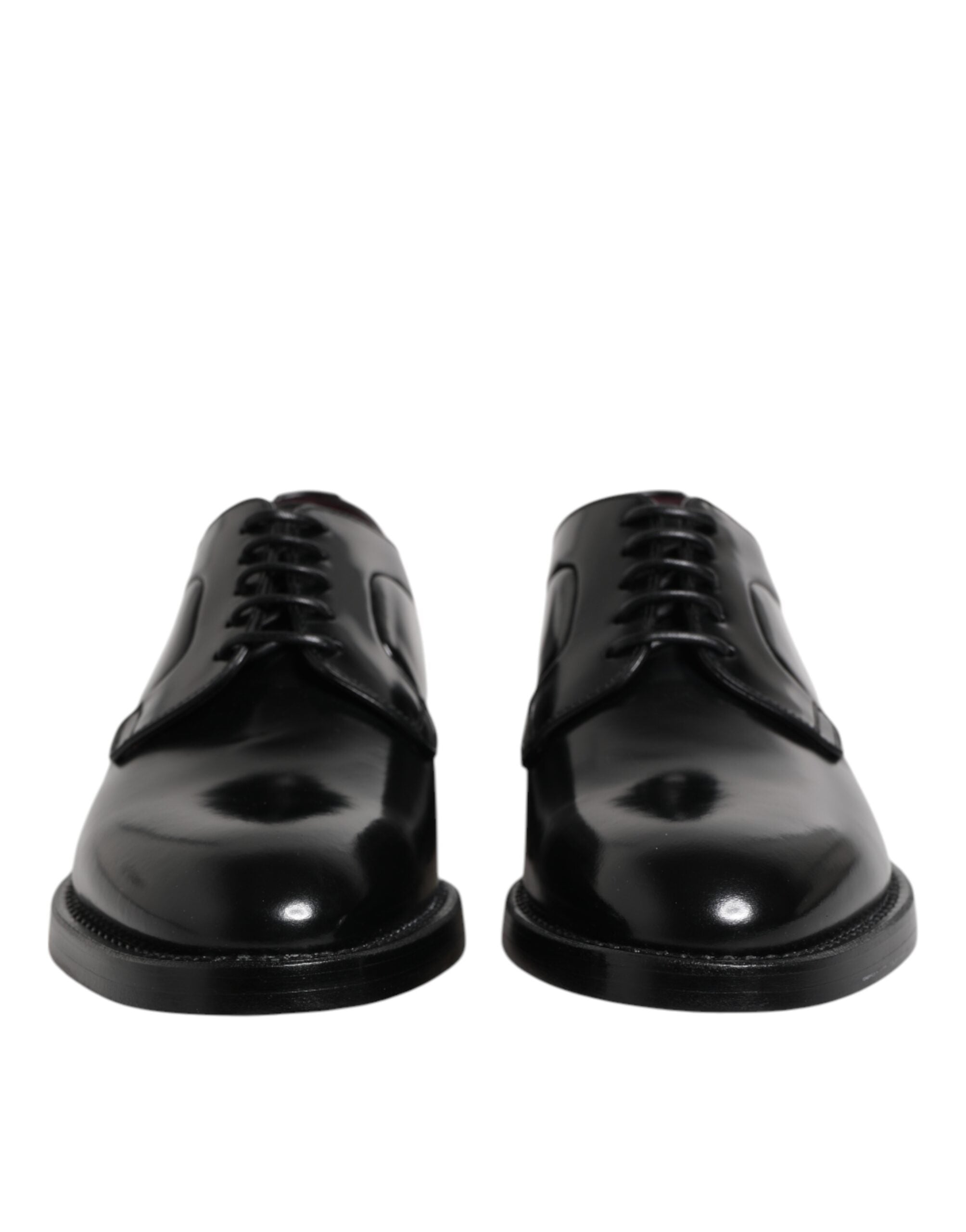 Dolce &amp; Gabbana – Derby-Schuhe aus schwarzem Leder mit Schnürung