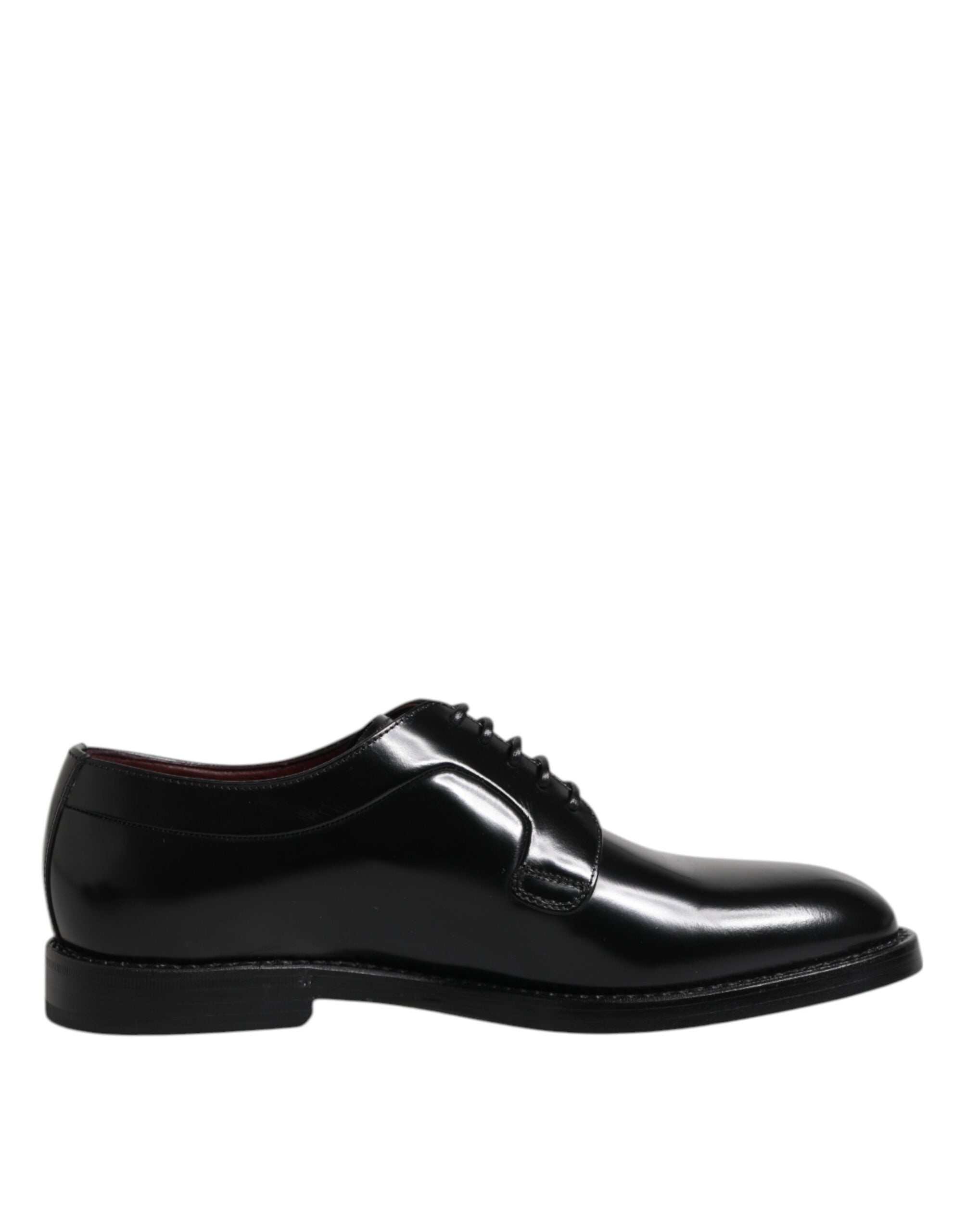 Dolce &amp; Gabbana – Derby-Schuhe aus schwarzem Leder mit Schnürung