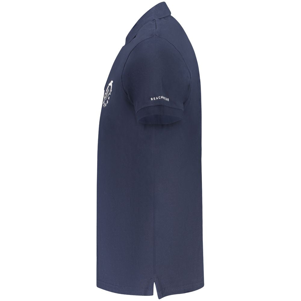 Trussardi Herren-Poloshirt aus blauer Baumwolle