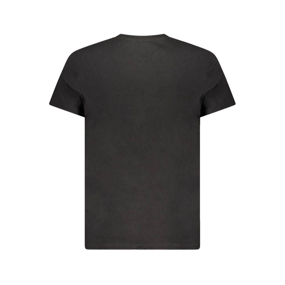 Tricou Tommy Hilfiger negru din bumbac pentru bărbați