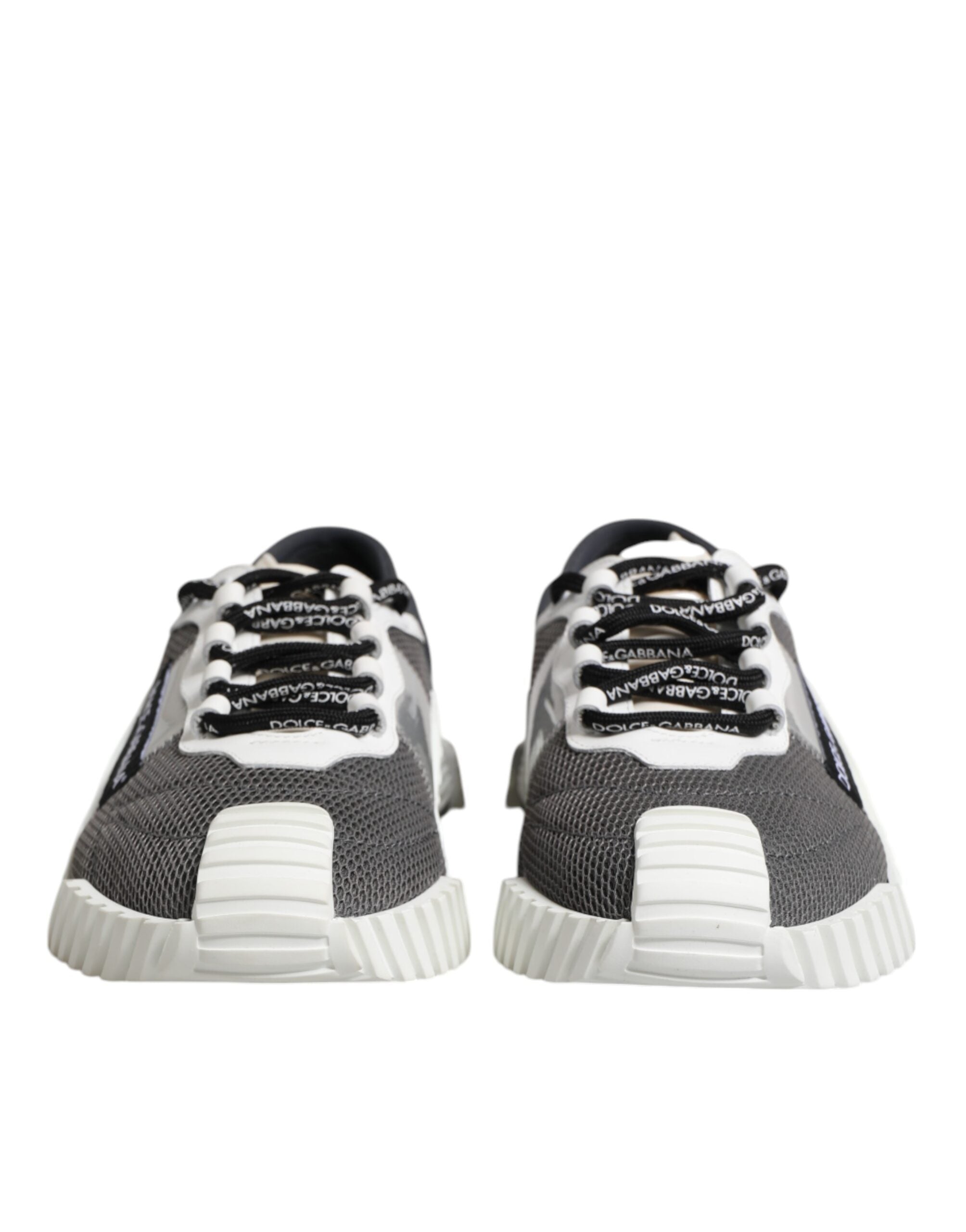 Dolce &amp; Gabbana Graue Schnürschuhe mit niedrigem Oberteil NS1