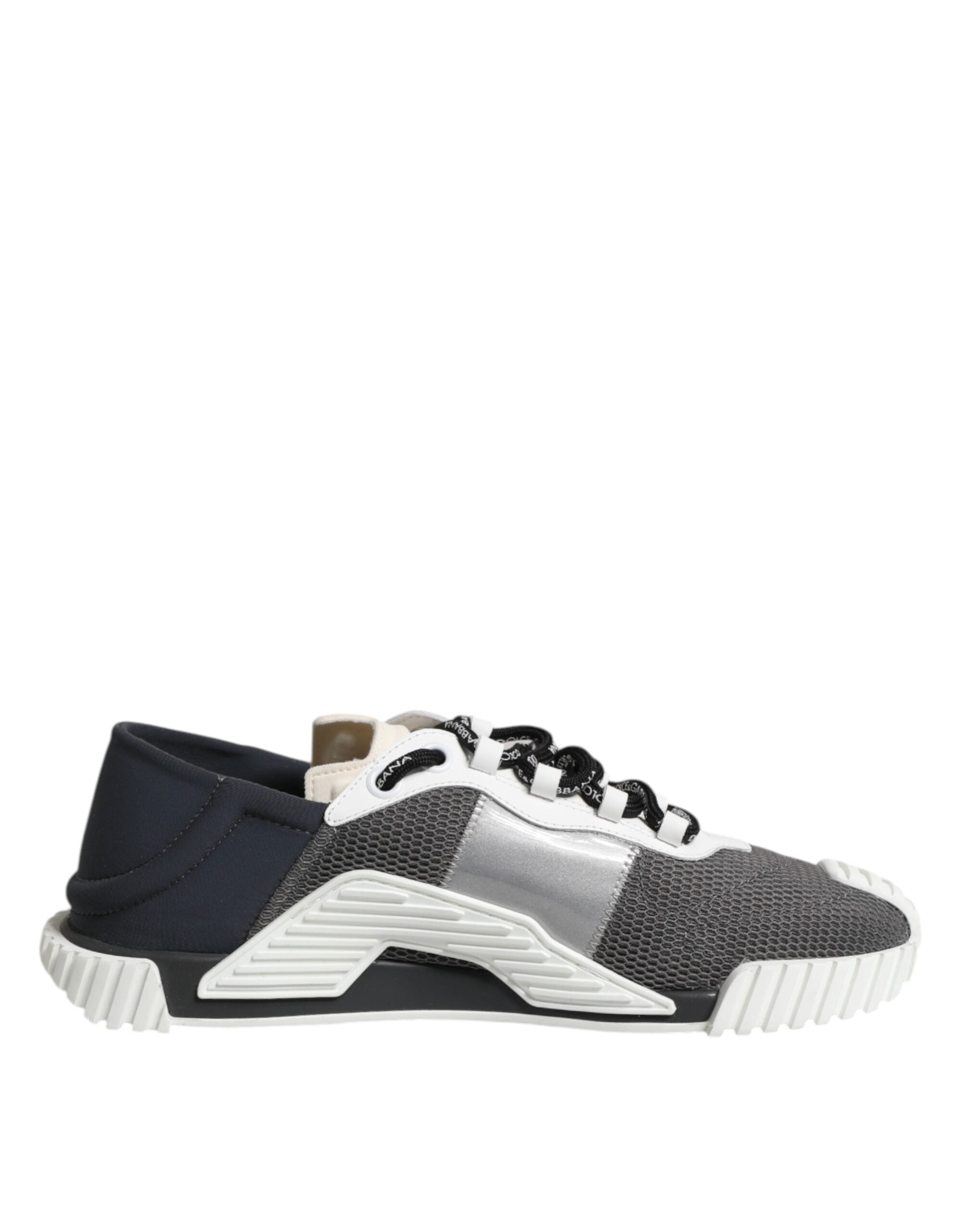 Dolce &amp; Gabbana Graue Schnürschuhe mit niedrigem Oberteil NS1