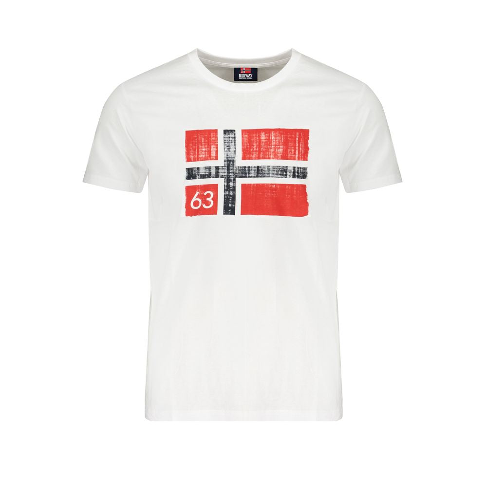 Norwegen 1963 Weißes Baumwoll-T-Shirt