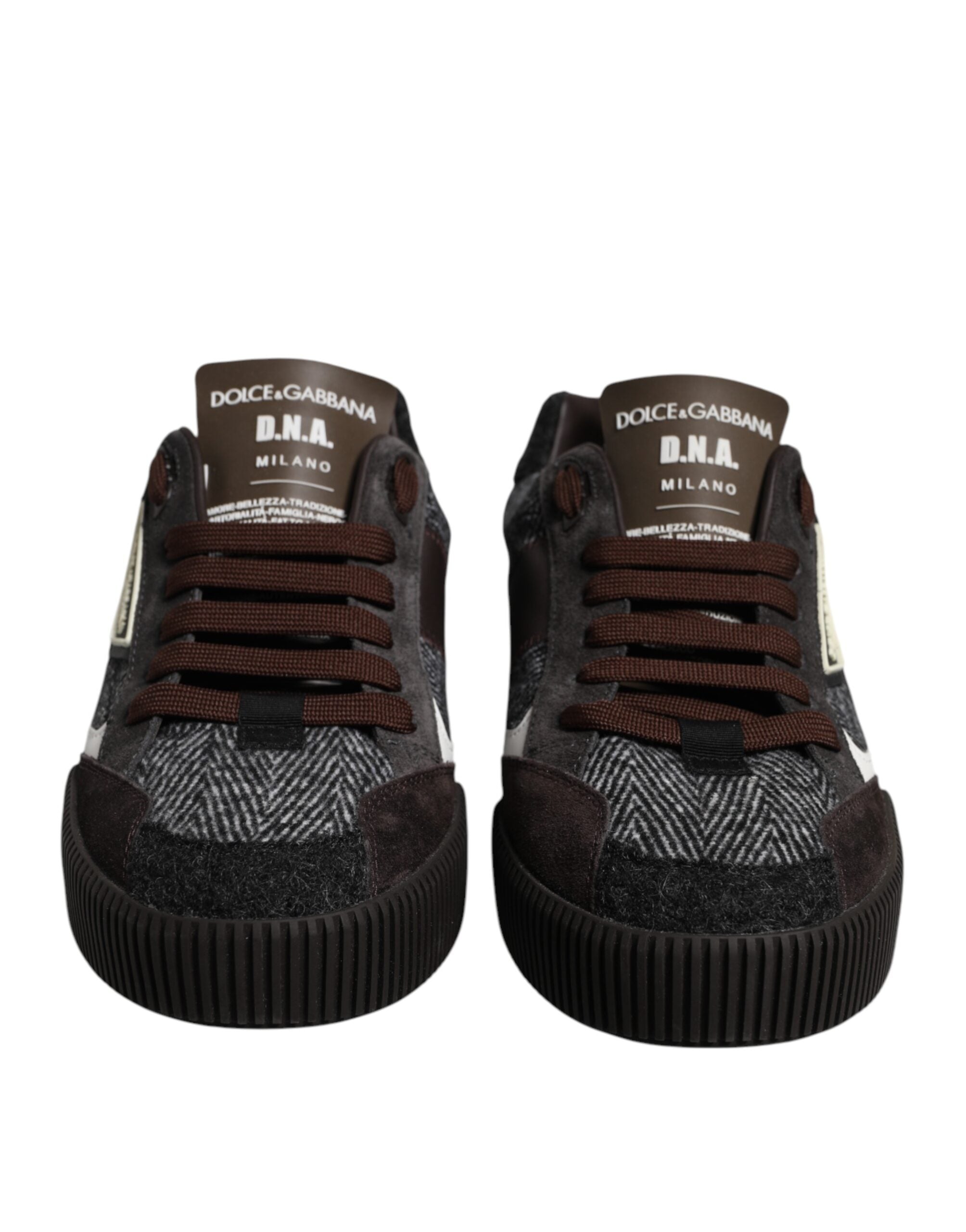 Dolce &amp; Gabbana Mehrfarbige niedrige Sneakers aus Leder