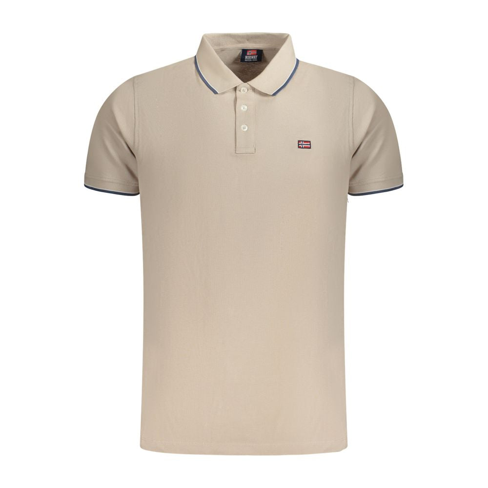 Norwegen 1963 Beiges Poloshirt aus Baumwolle für Herren