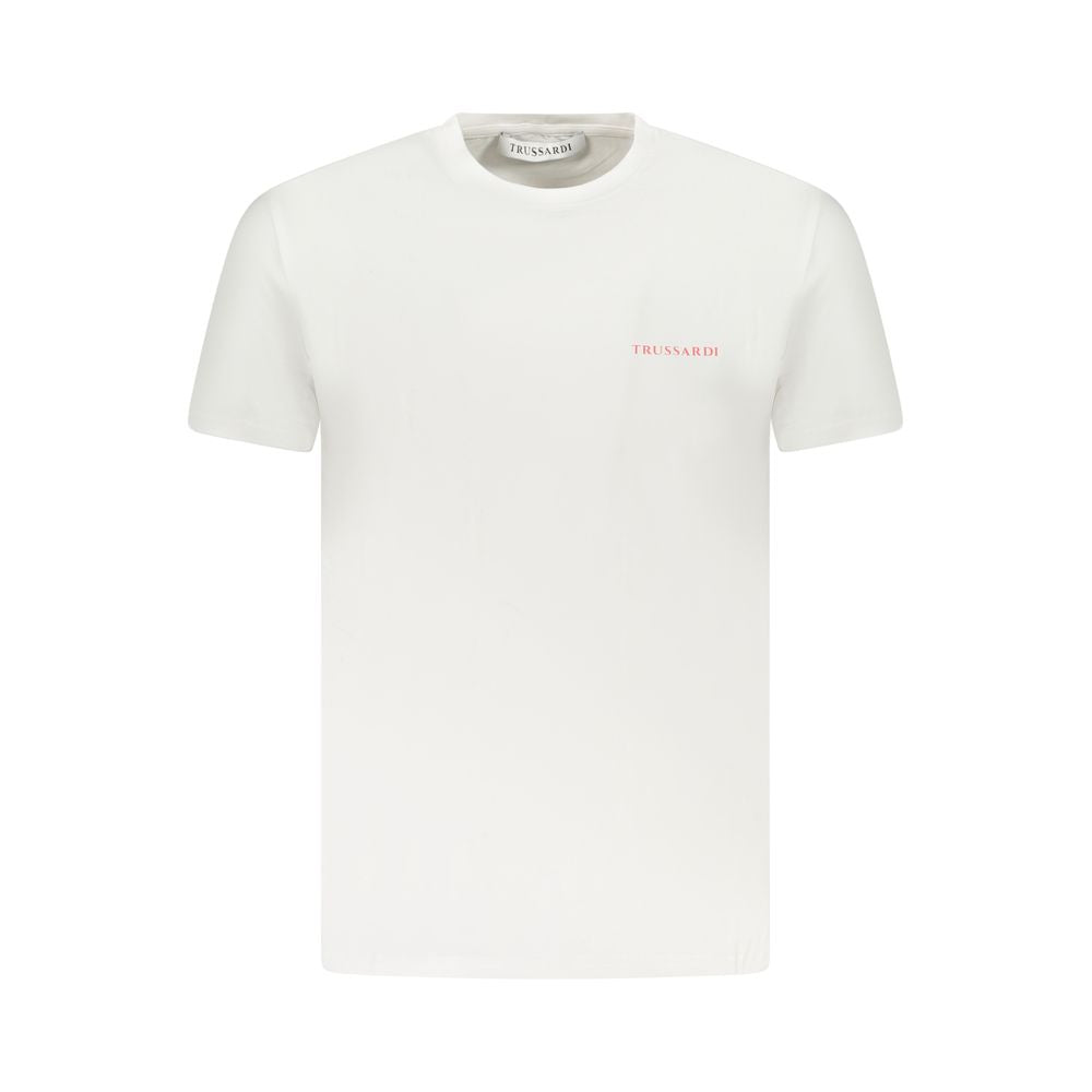 Trussardi Weißes Herren-T-Shirt aus Baumwolle