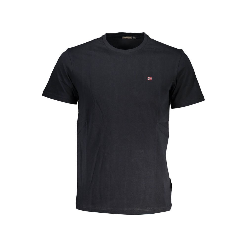 Napapijri Schwarzes Herren-T-Shirt aus Baumwolle