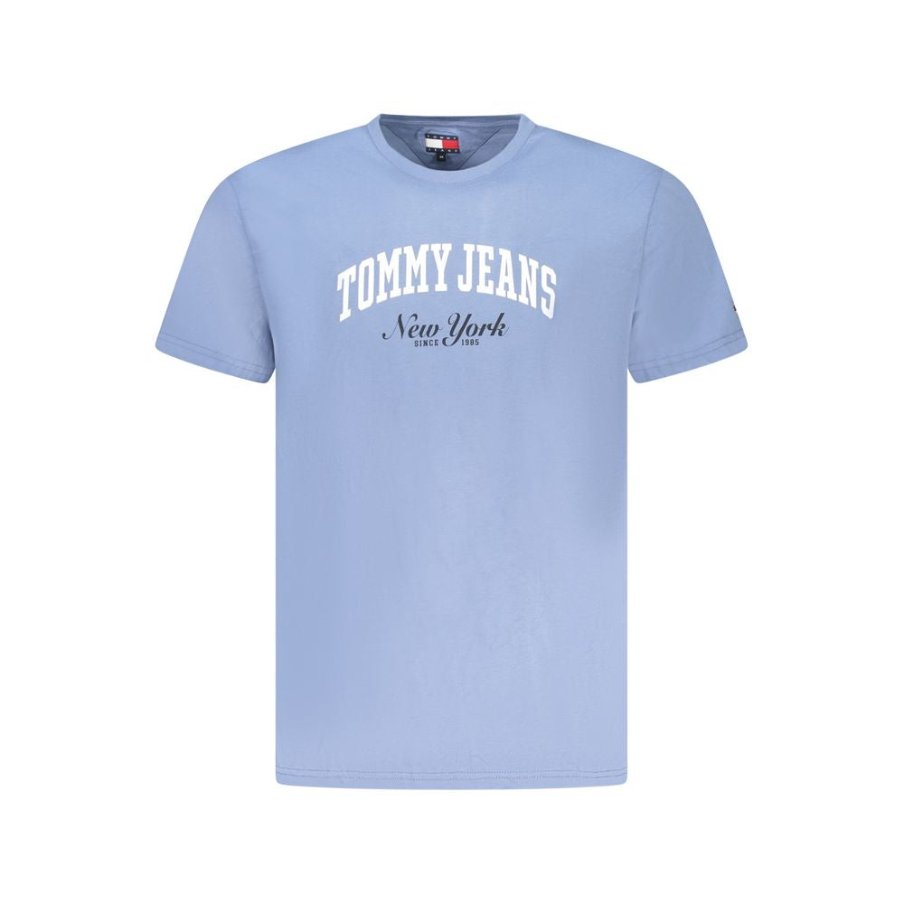 Tricou Tommy Hilfiger albastru din bumbac pentru bărbați