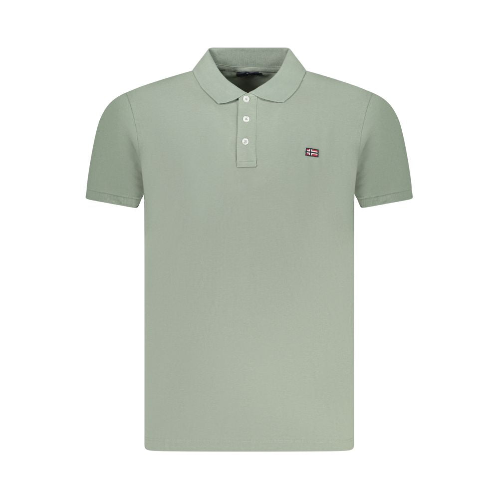 Tricou polo bărbătesc din bumbac verde, Norvegia 1963