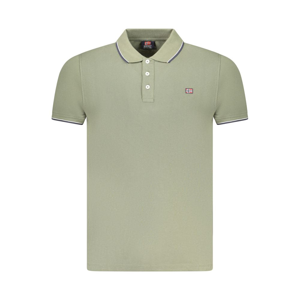 Tricou polo bărbătesc din bumbac verde, Norvegia 1963