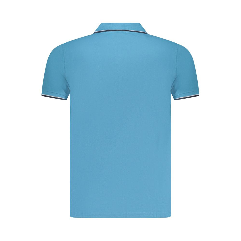 Tricou polo albastru din bumbac pentru bărbați, Norway 1963