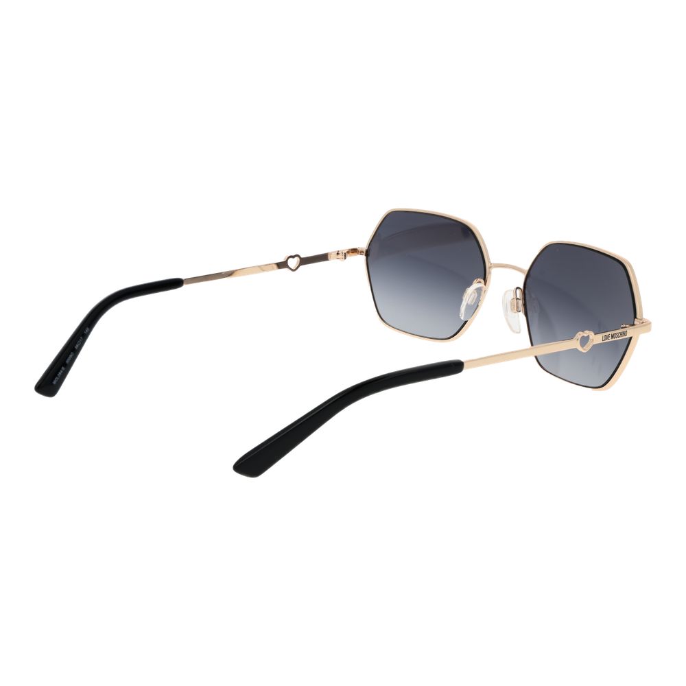 Ochelari de soare Love Moschino aurii pentru femei