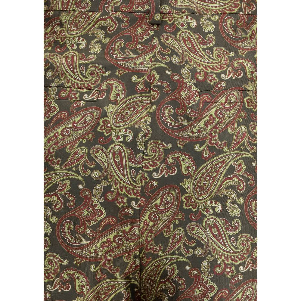 Saint Laurent Seidenhose mit Paisley-Muster