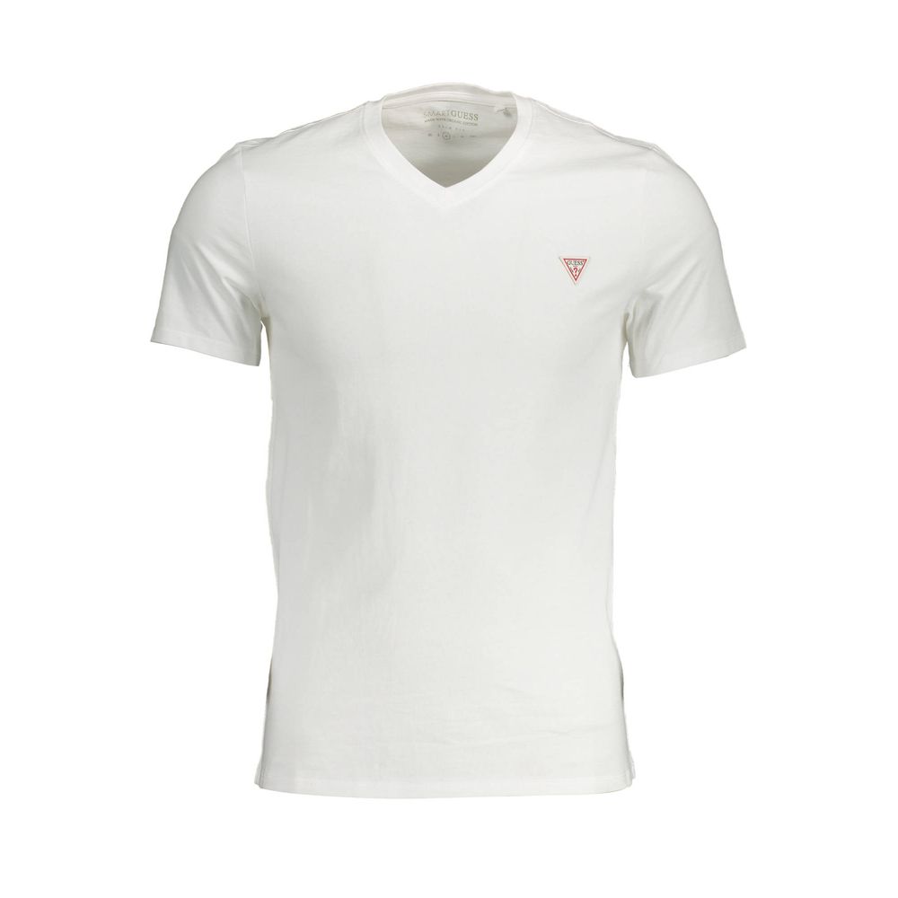 Tricou Guess Jeans din bumbac alb