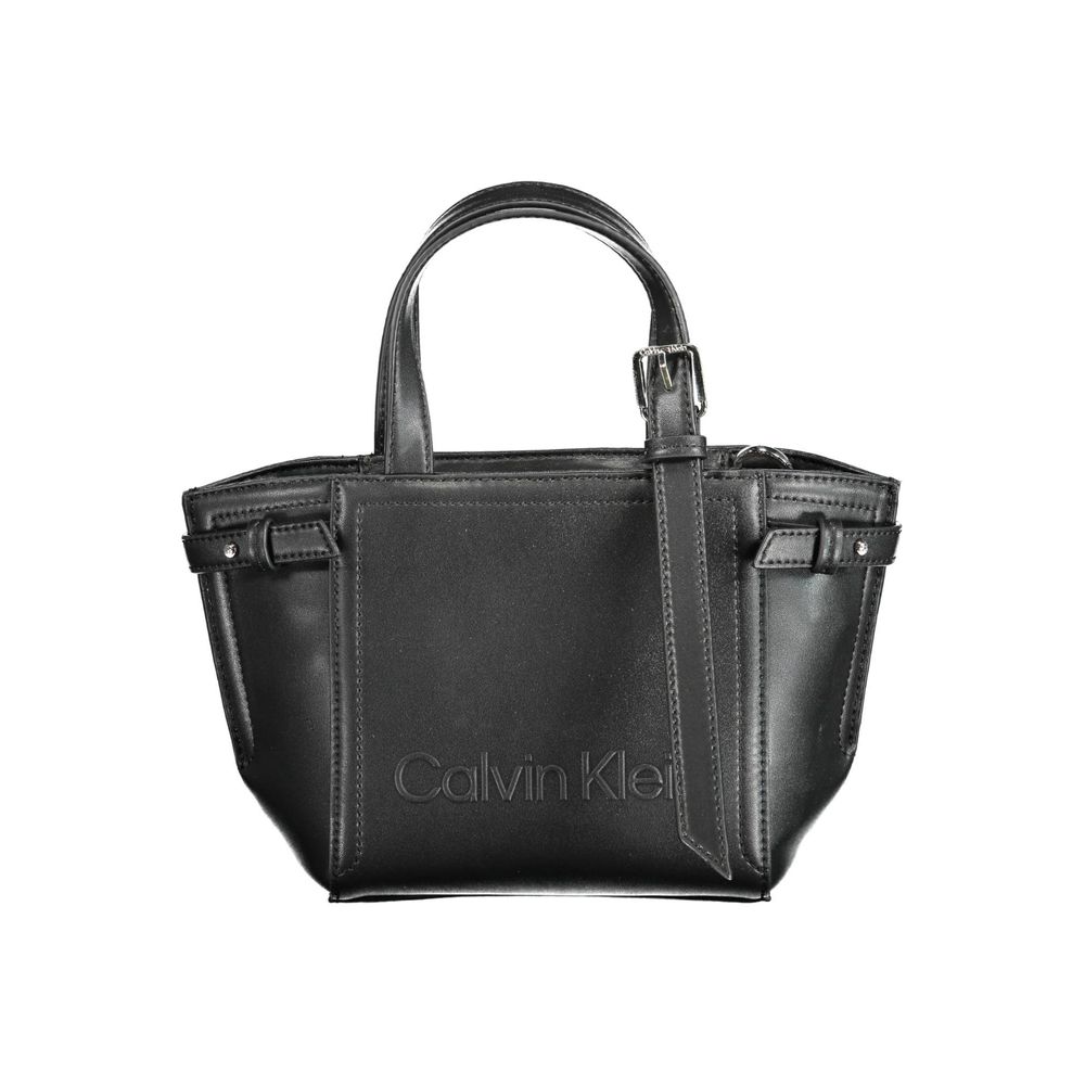 Geantă de mână Calvin Klein neagră din poliester