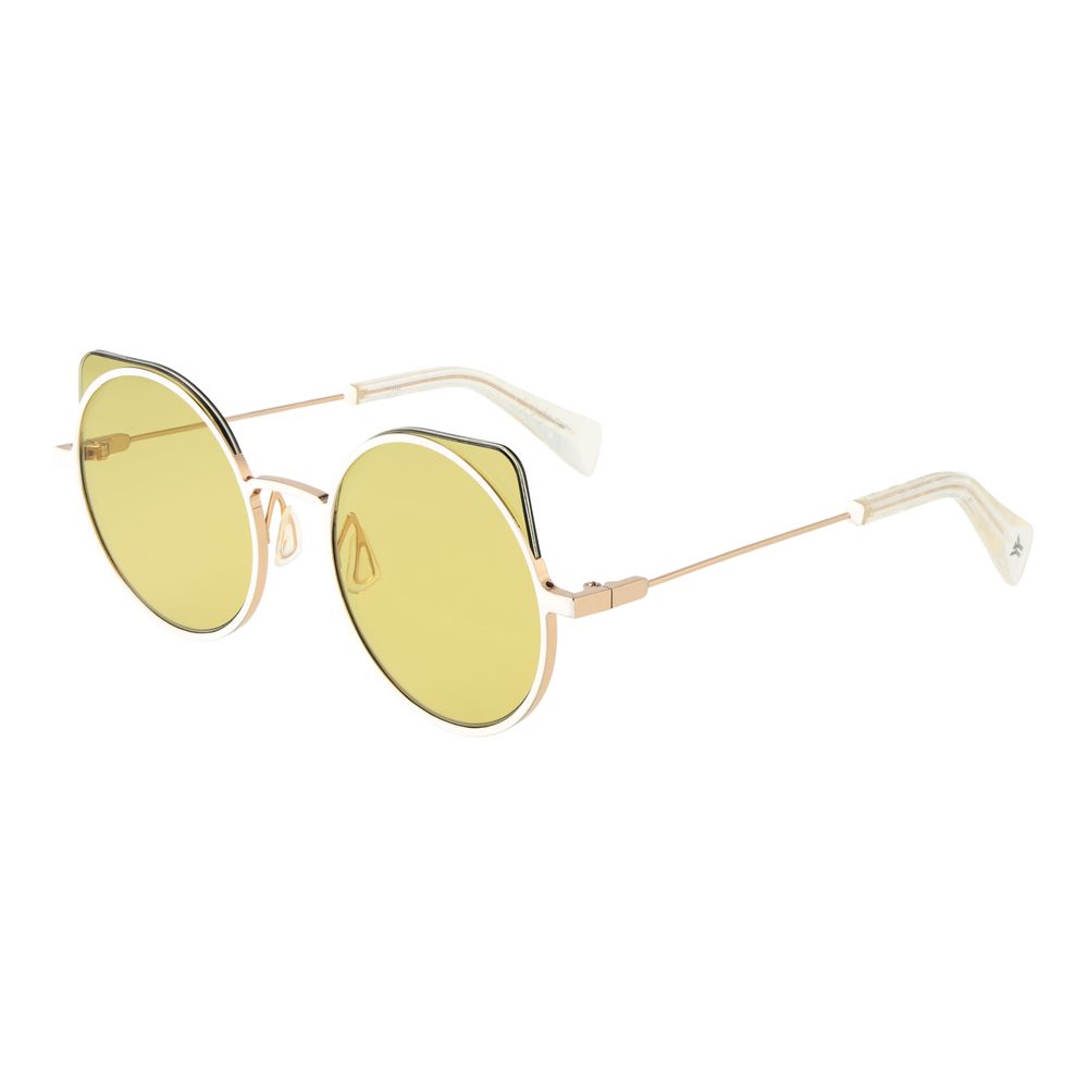 Weiße Unisex-Sonnenbrille von Yohji Yamamoto