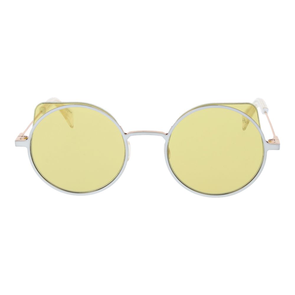 Weiße Unisex-Sonnenbrille von Yohji Yamamoto