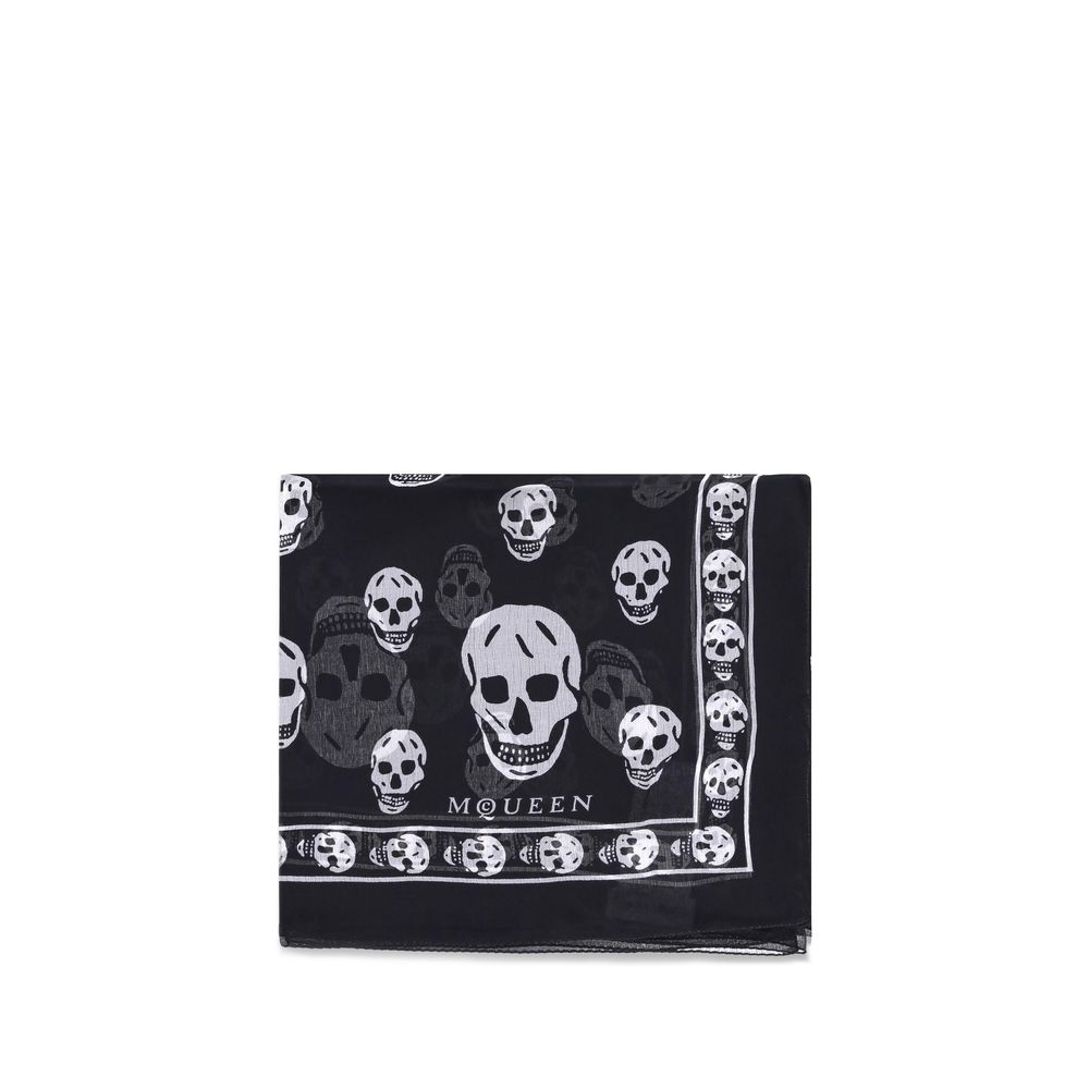 Alexander McQueen Seidenschal mit Totenkopf