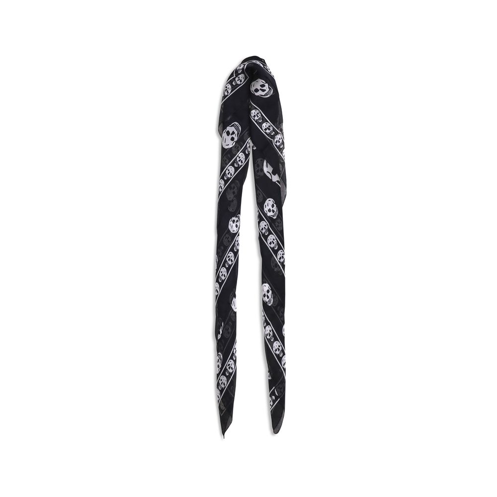 Alexander McQueen Seidenschal mit Totenkopf