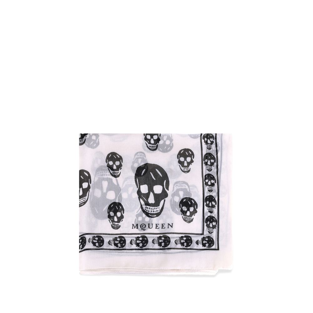 Alexander McQueen Seidenschal mit Totenkopf