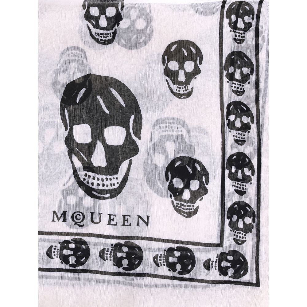 Alexander McQueen Seidenschal mit Totenkopf